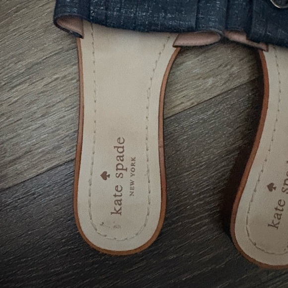 Kate Spade Kiltie Blue Denim Slide Sandal Sz 6.5 - Picture 2 of 5